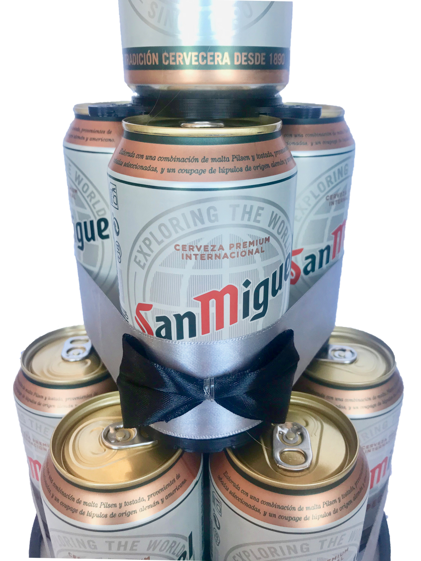 Tarta de latas de cerveza San Miguel especial