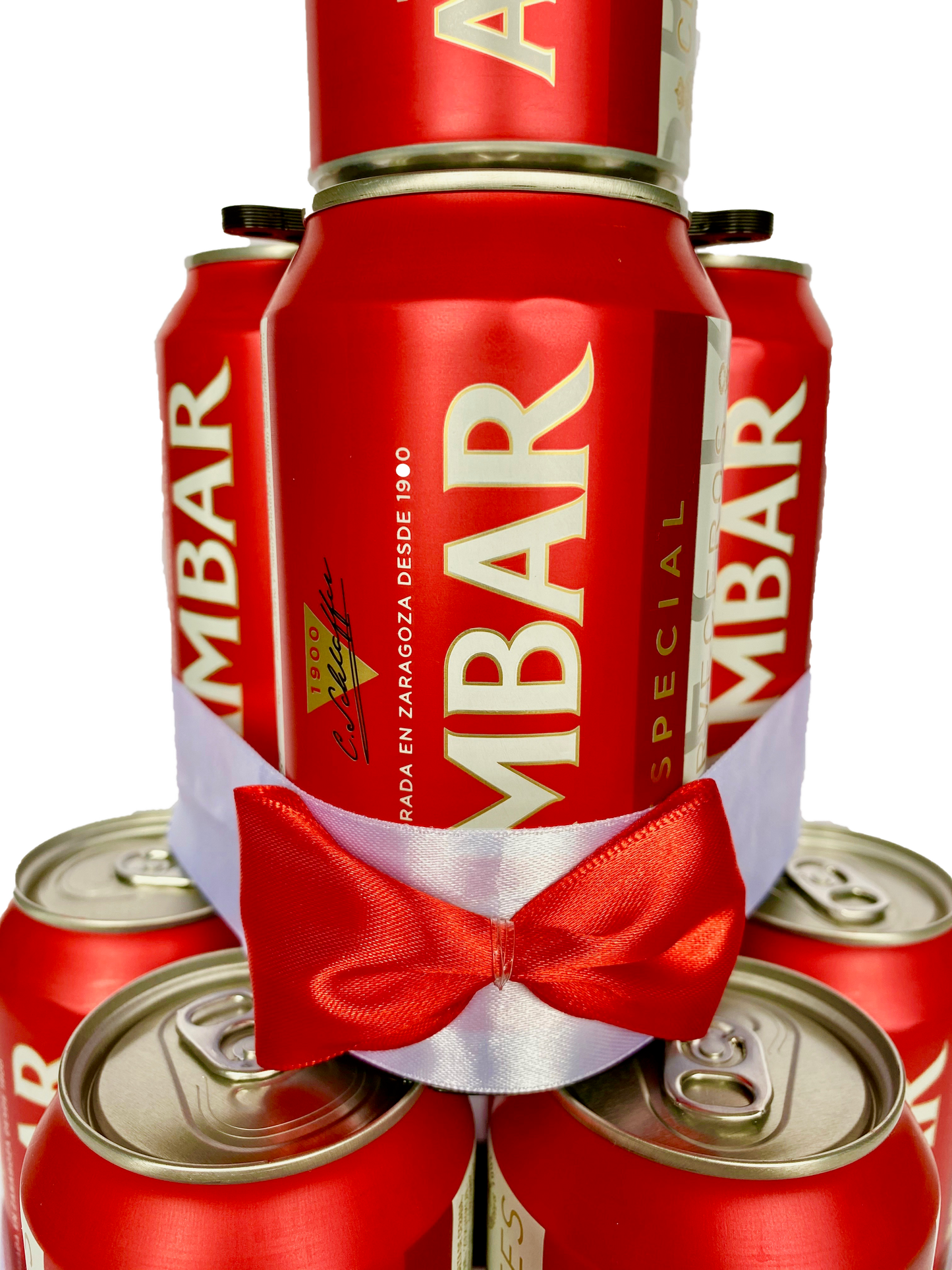 Tarta de latas de cerveza Ambar