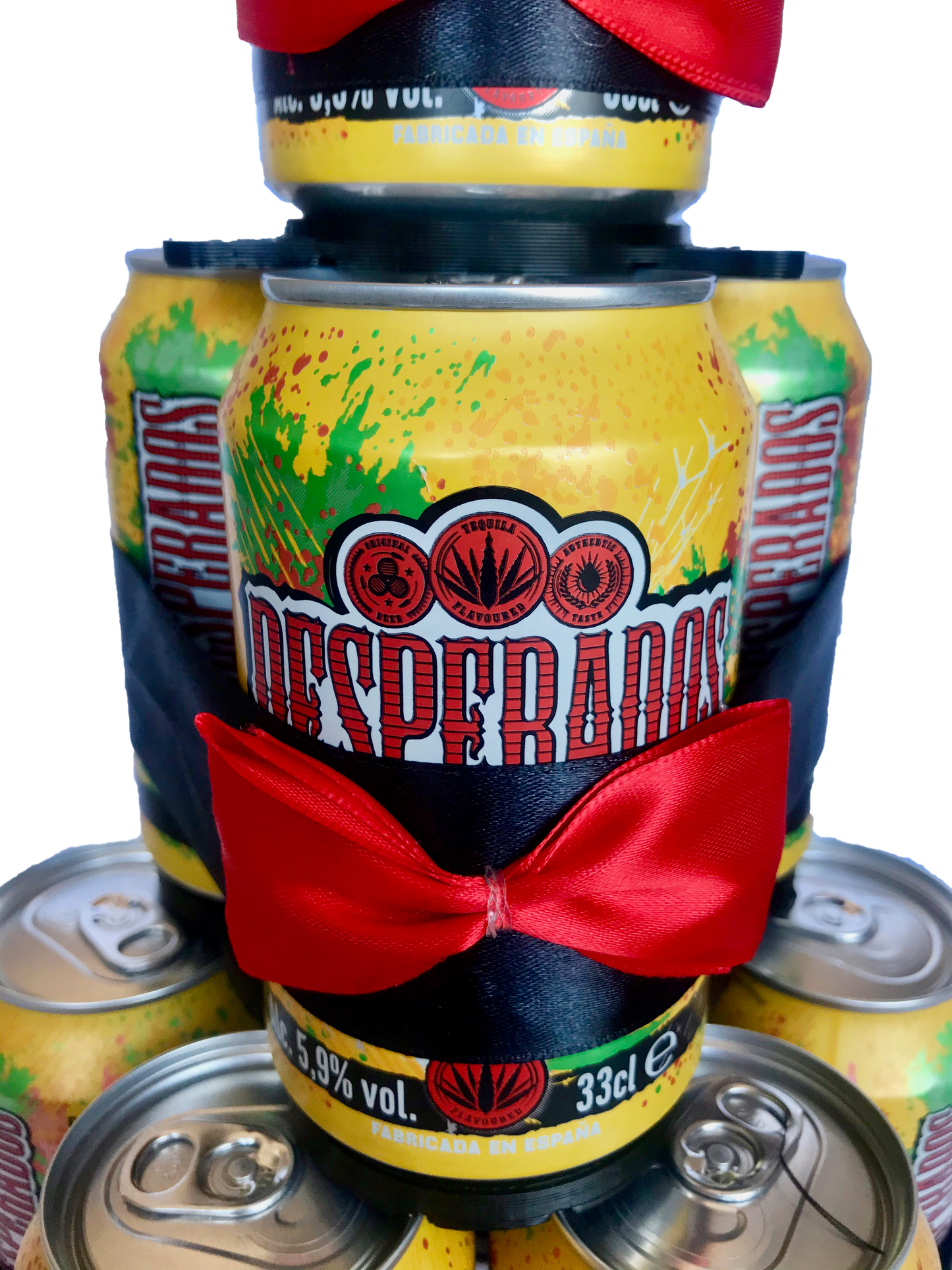 Tarta de latas de cerveza Desperados