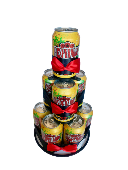 Tarta de latas de cerveza Desperados