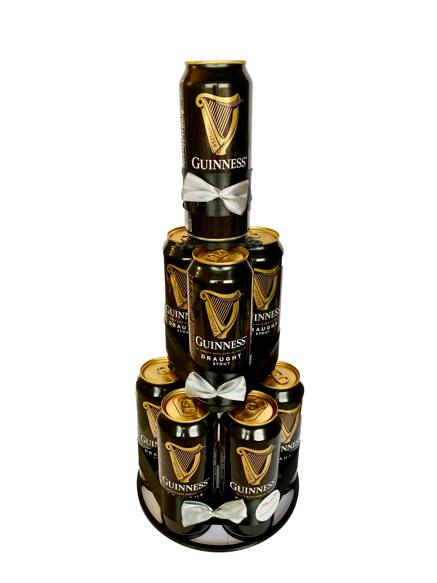 Tarta de latas de cerveza negra Guiness