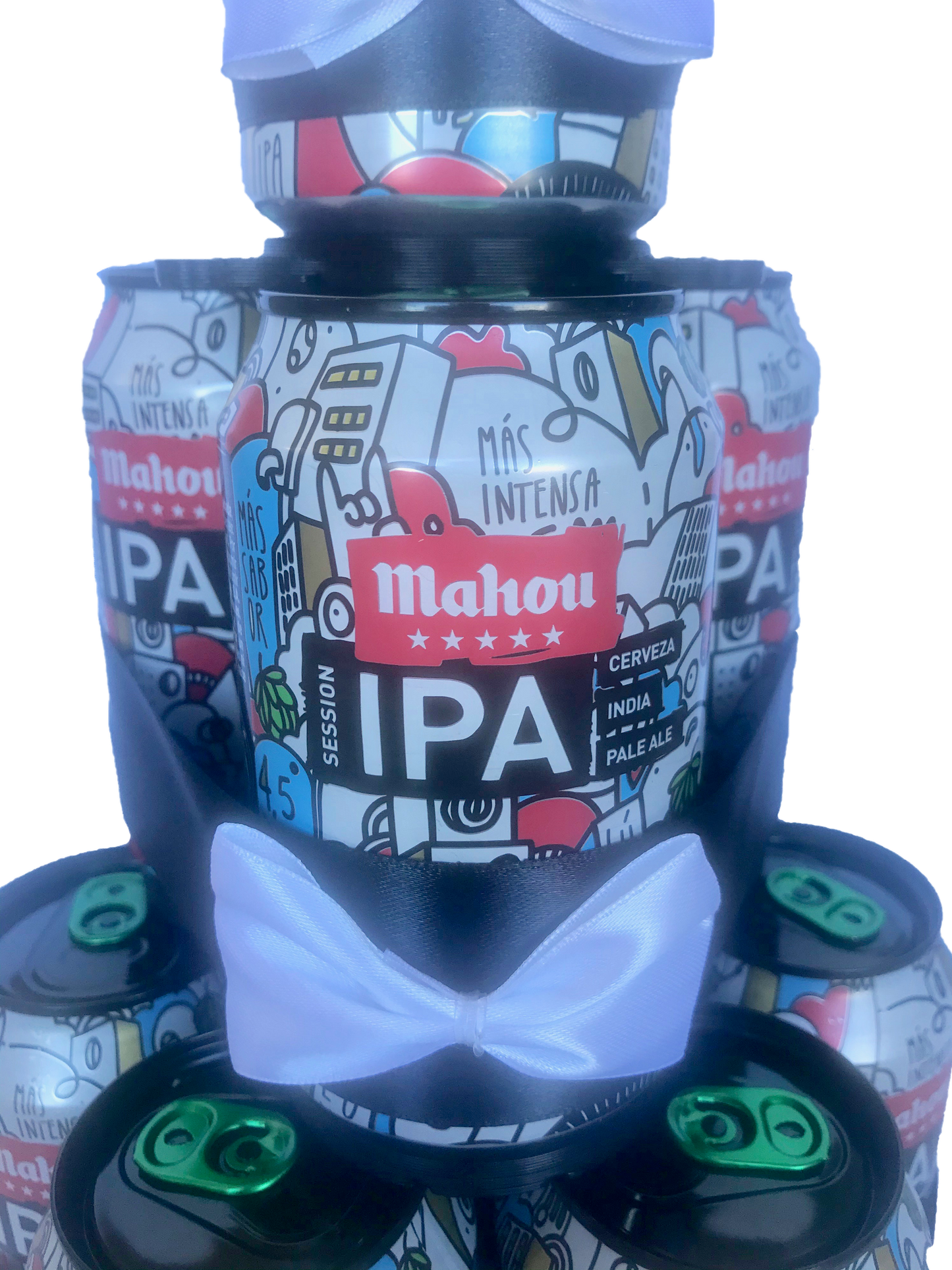 Tarta de latas de cerveza Mahou session IPA