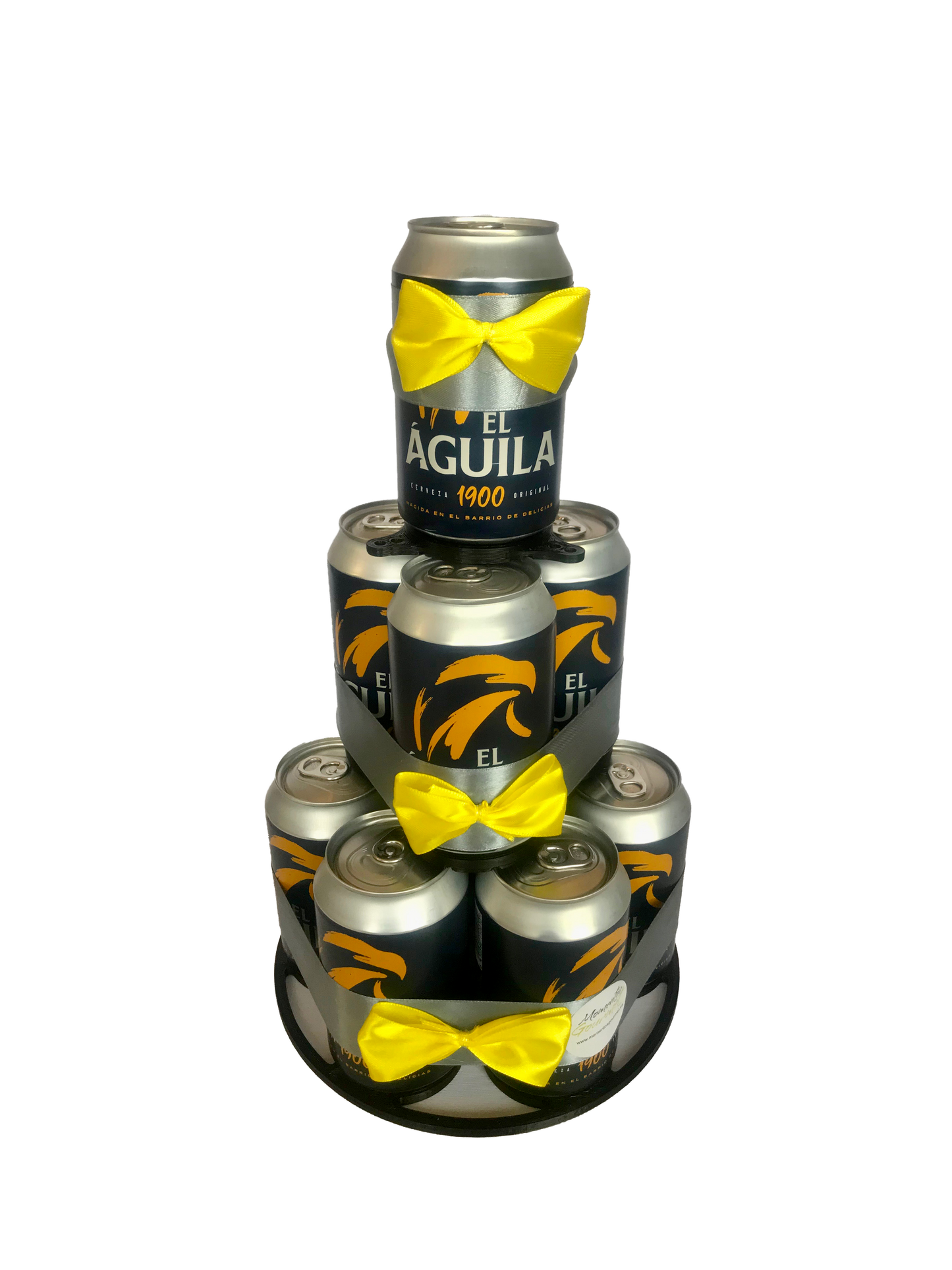 Tarta de latas de cerveza El Aguila