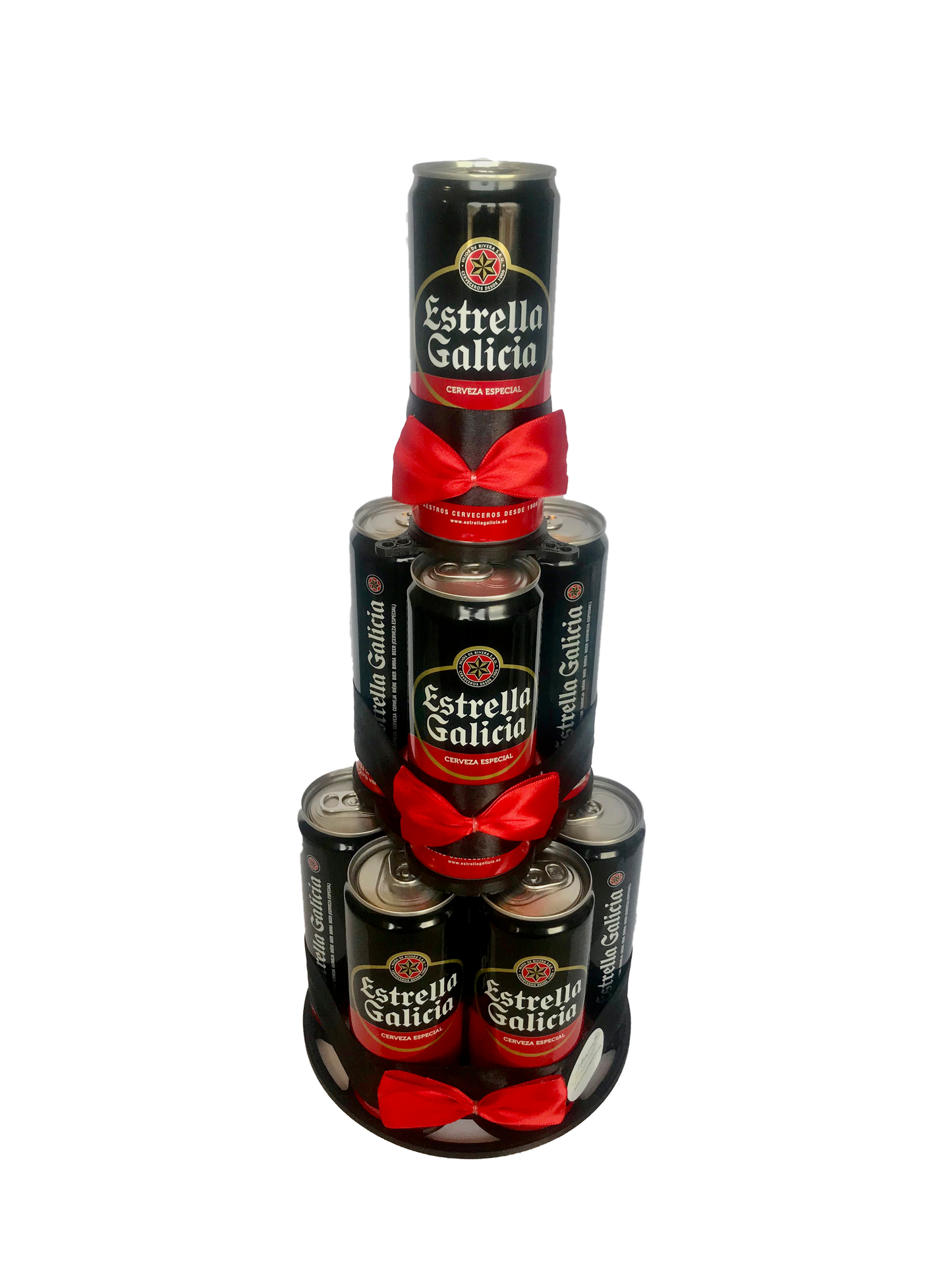 Tarta de latas de cerveza Estrella Galicia especial