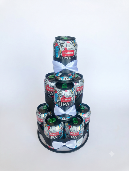 Tarta de latas de cerveza Mahou session IPA